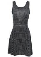 Oasap Women's Vintage Polka Dot Print Trapeze Dress