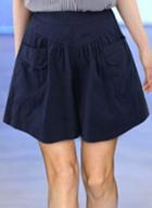 Oasap Summer Casual Loose Solid Elastic Waist Wide Leg Women Shorts
