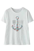 Oasap Women's Anchor Graphic Short Sleeve Pullover Casual Tee