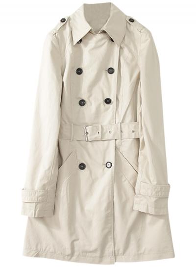 Oasap Women's Classic Long Sleeve Double Breasted Trench Coat With Belt
