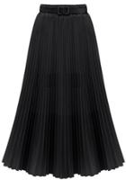 Oasap Easy Solid Pleated Chiffon Skirt