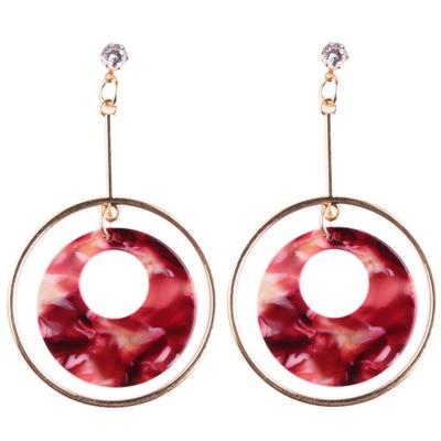 Oasap Round Circle Shape Colorful Earrings
