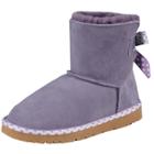 Oasap Back Bow Slip-on Flat Snow Boots