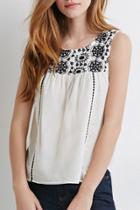 Oasap Vintage National Wind Embroidery Sleeveless Tank Top