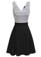 Oasap Fashion Sleeveless Striped Tank Dress