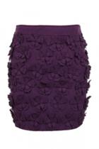 Oasap Exquisite 3d Flower Detail Knee Length Skirt
