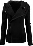 Oasap Women's Casual Solid Color Slim Fit Zip Up Hoodie Jacket