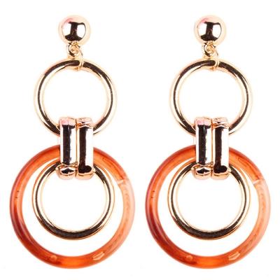 Oasap Round Circle Solid Color Earrings