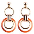 Oasap Round Circle Solid Color Earrings