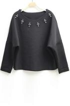 Oasap Loose Cross Sweatshirt