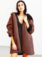 Oasap Fashion Loose Fit Hooded Reversible Coat