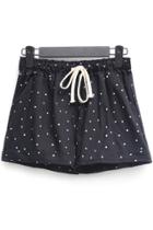 Oasap Dotted Draw String Shorts