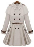 Oasap Fashion Double Breasted Cloak Trench Coat