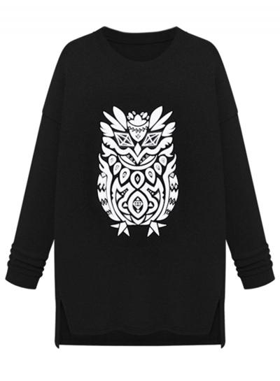 Oasap Animal Pattern Thicken Winter Pullover Sweatshirt