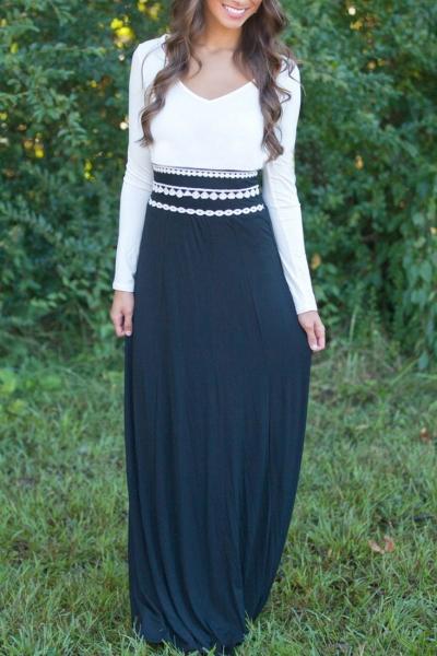 Oasap Fashion Geo-printing Combo Dress