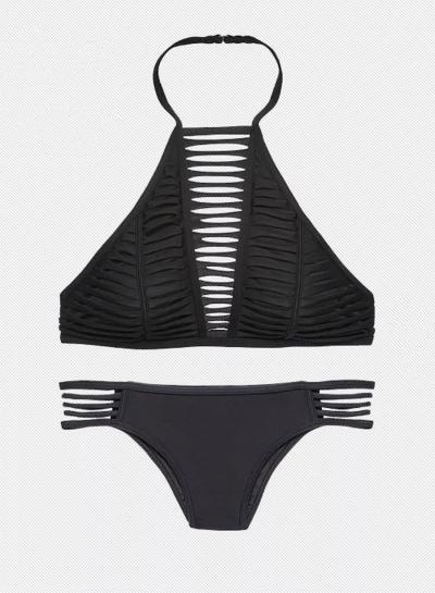 Oasap Hot Halter Neck Strappy Bikini Swimwear
