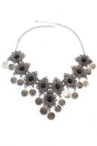 Oasap Coined It Bib Statement Necklace