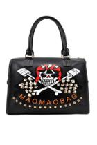 Oasap Fashion Skull Print And Studded Handbag