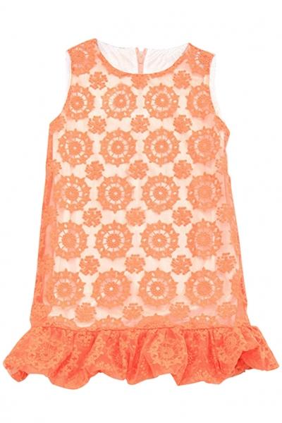 Oasap Embroidered Organza Tank Tunic Top
