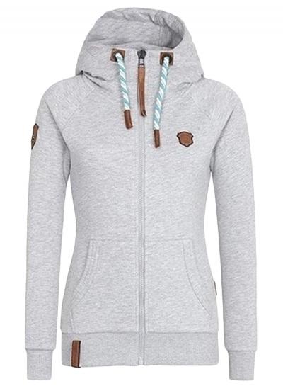 Oasap Fashion Front Zip Hooded Fleece Coat