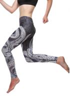 Oasap Stretchy Digital Printed Ankle Yoga Pants