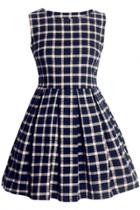 Oasap Good-looking Plaid Print Mini Dress