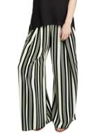 Oasap Women's Fashion High Waist Vertical Stripe Wide-leg Pants