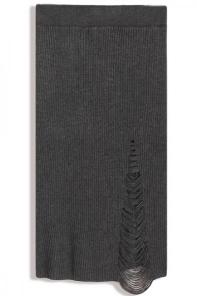 Oasap Retro Destroyed Knit Skirt