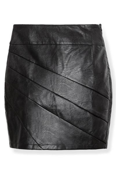 Oasap Street-chic Pencil Pu Skirt