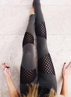 Oasap Fashion Fishing Net Skinny Fit Leggings