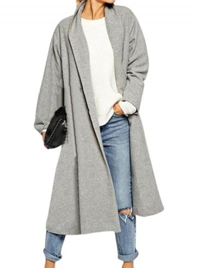 Oasap Casual Shawl Collar Open Front Cardigan