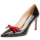 Oasap Pointed Toe Slip-on Stiletto Bow Pumps