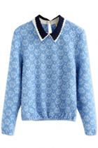 Oasap Essential Textured Long-sleeve Sweatshirt