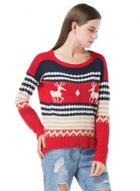 Oasap Round Neck Long Sleeve Loose Fawn Sweater