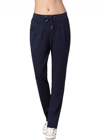 Oasap Women's Casual Solid Color Drawstring Waist Jogger Pants