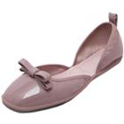 Oasap Women's Solid Color Square Toe Flat Shoes