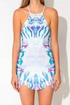 Oasap Abstract Print Shell Cami Dress