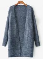 Oasap Open Front Long Sleeve Solid Cardigans
