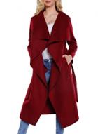 Oasap Women's Drape Open Front Trench Coat With Belt