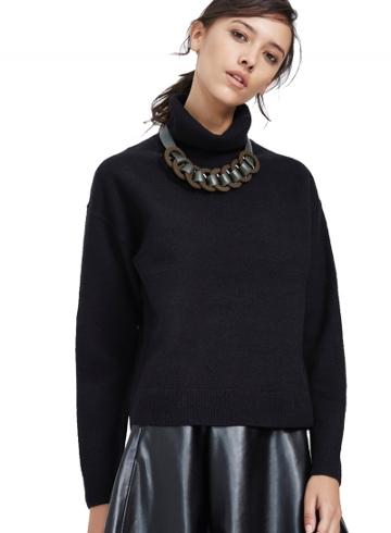 Oasap Women's Fashion Solid Turtleneck Pullover Knit Sweater