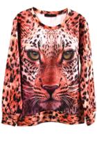 Oasap Lovely Lifelike Leopard Sweatshirt