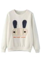 Oasap Classic Candy Color Rabbit Pattern Sweatshirt