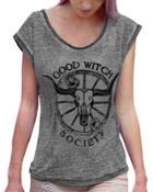 Oasap Women's Good Witch Graphic Round Neck Knit Tee