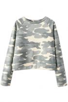 Oasap Essential Camouflage Grey Sweatshirt
