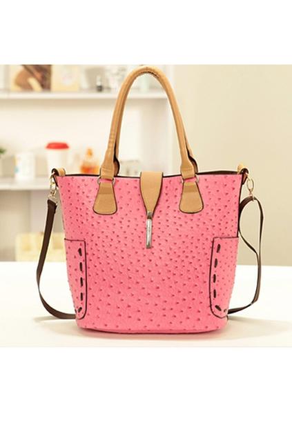 Oasap Polka Dot Pattern Stap Embellished Shoulder Bag