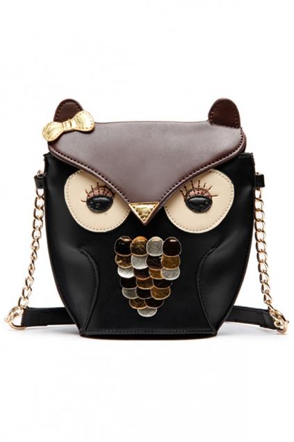 Oasap Glittering Owl Shoulder Bag