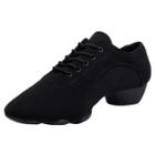 Oasap S Round Toe Solid Color Low Heel Dancing Shoes
