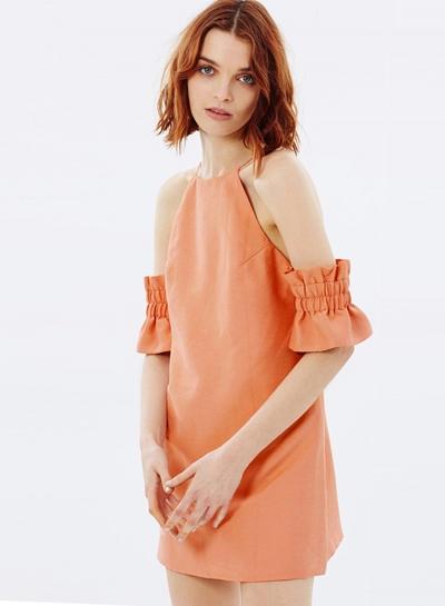 Oasap Off Shoulder Spaghetti Strap Backless Mini Dress
