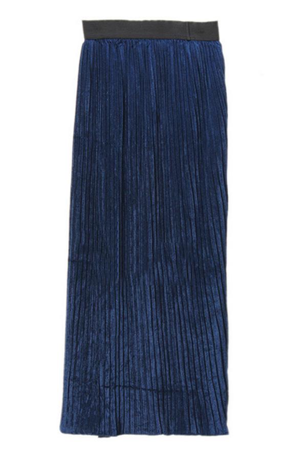 Oasap Pleated Ankle Length Skirt