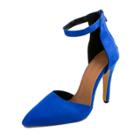 Oasap Stiletto Heels Pointed Toe Ankle Strap Pumps